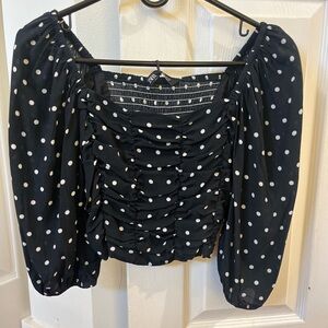 Zara polka dot blouse | size s